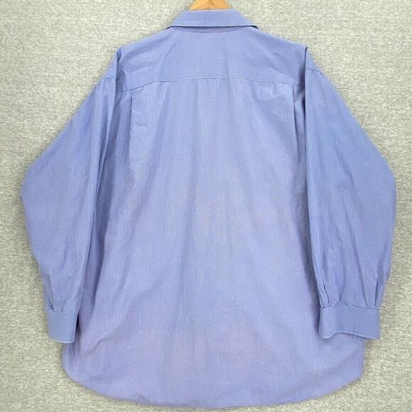 Nautica Shirt Mens 18 Blue Check Button Up Long Sleeve Casual Cotton Collared - Picture 3 of 11